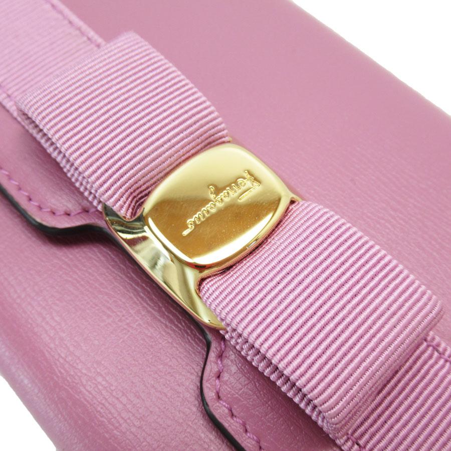 値下げ交渉可！新品SalvatoreFerragamoパープルリボン サルヴァトーレフェラガモ Salvatore Ferragamo 長財布 ヴァラリボン