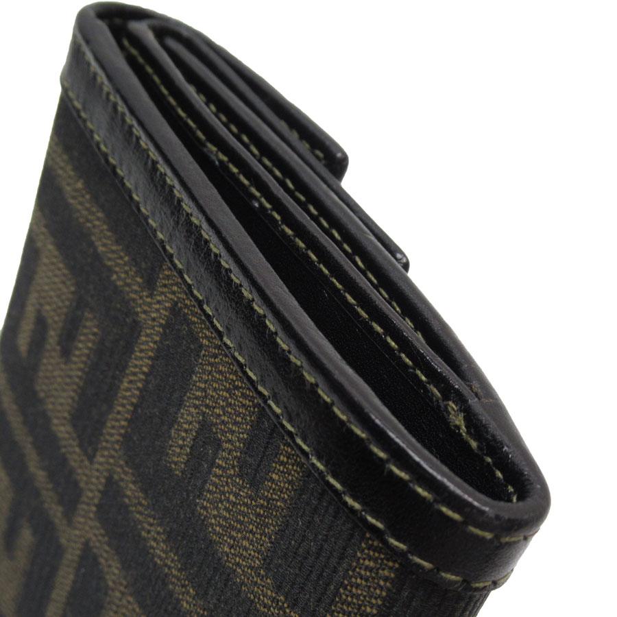 FENDI（フェンディ） 二つ折り財布 ズッカ キャンバス/レザー ブラウン