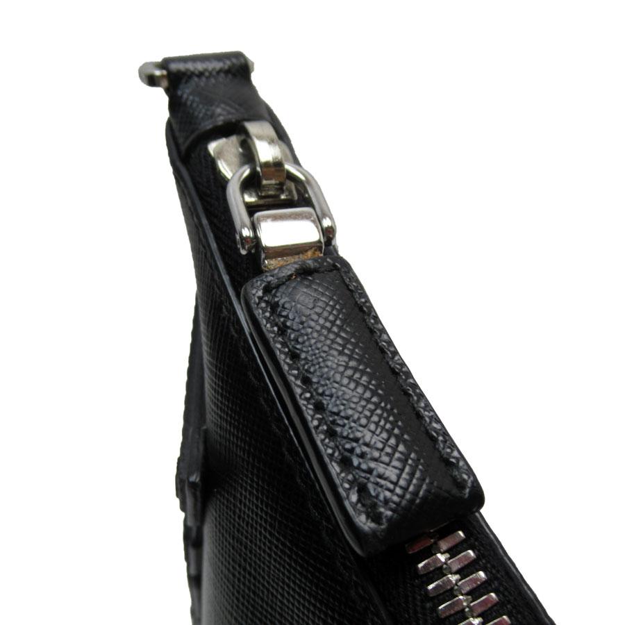 PRADA プラダ クラッチバッグ レザー ブラック : ブランド