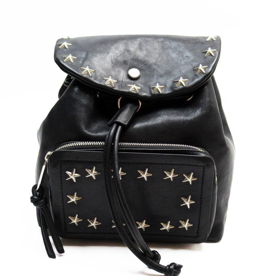 JIMMY CHOO ブラックレザーリュック ジミーチュウ JIMMY CHOO リュック レザー ブラック : ブランド
