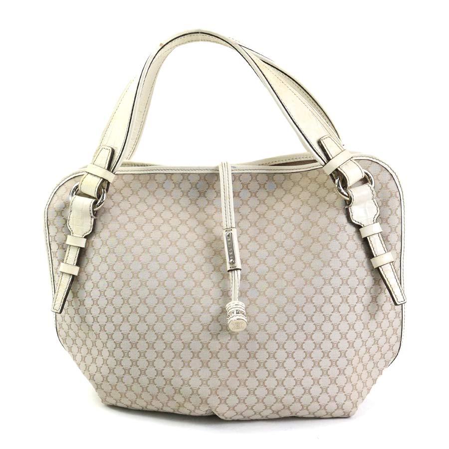 CELINE（セリーヌ） ハンドバッグ マカダム キャンバス/型押しレザー 