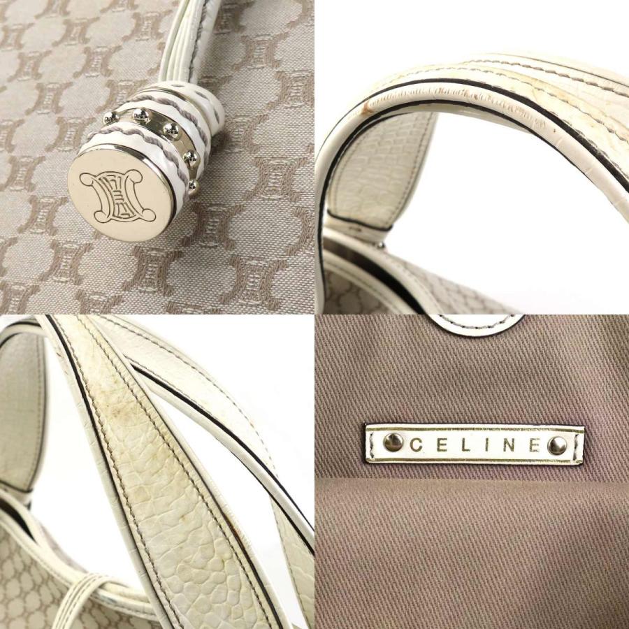 CELINE（セリーヌ） ハンドバッグ マカダム キャンバス/型押しレザー 