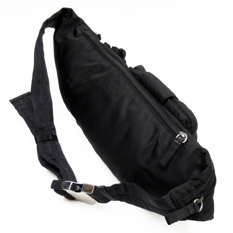 【希少】PRADA ブラック ナイロン バッグ　クロコ　ボディバック 中古・古着通販】PRADA (プラダ) ナイロンボディーバッグ