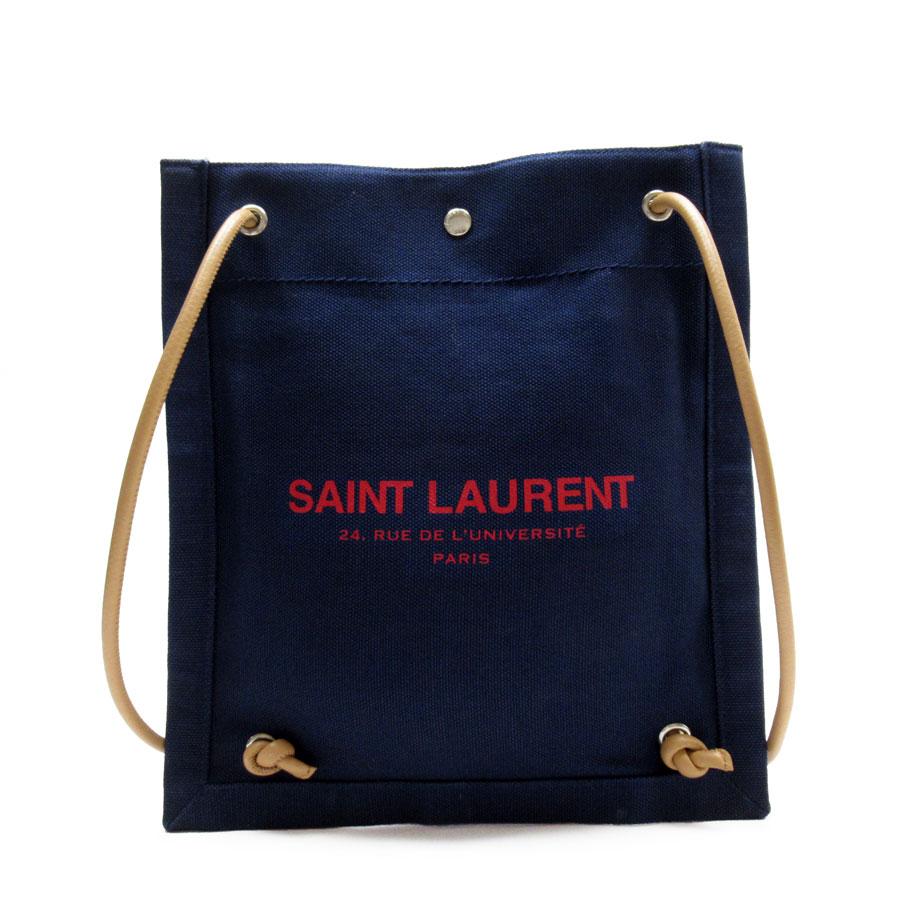 サンローラン SAINT LAURENT 斜め掛けショルダーバッグ コットン 