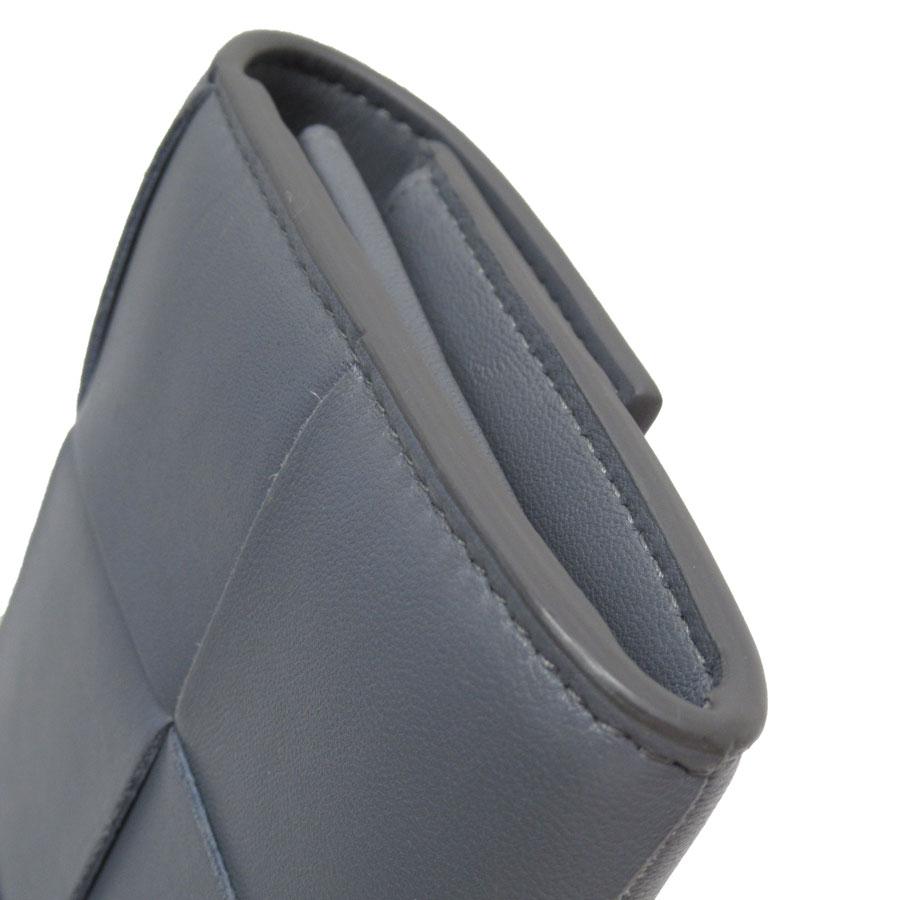 ボッテガヴェネタ BOTTEGAVENETA 長財布 カセット レザー グレー