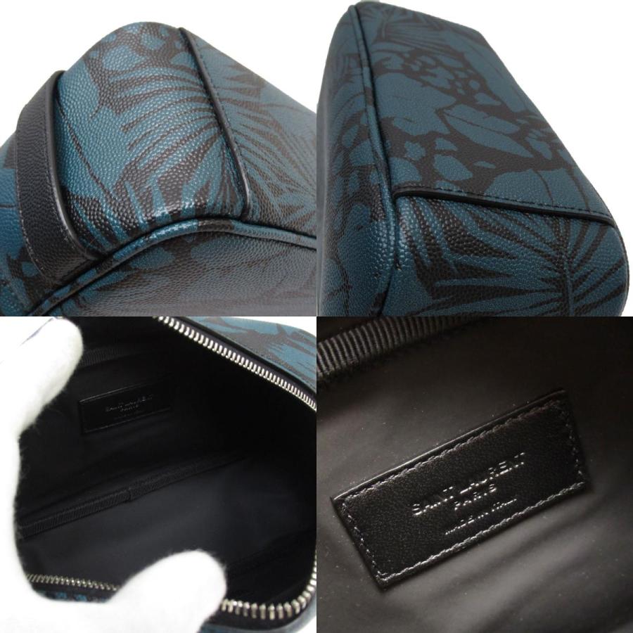 サンローラン SAINT LAURENT ポーチ レザー グリーン : ブランド
