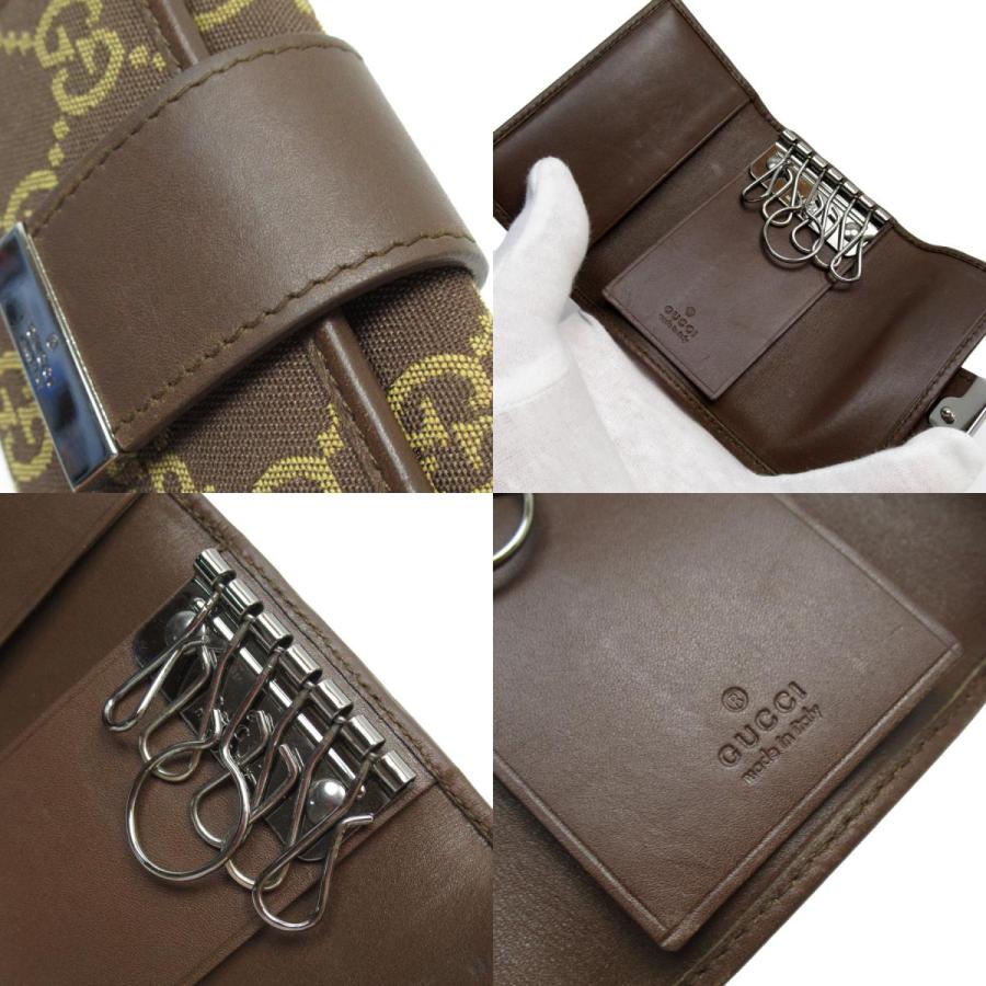 GUCCI GGキャンバス キーケース ベージュ/ブラウン GUCCI（グッチ） キーケース GGキャンバス キャンバス/レザー ブラウン
