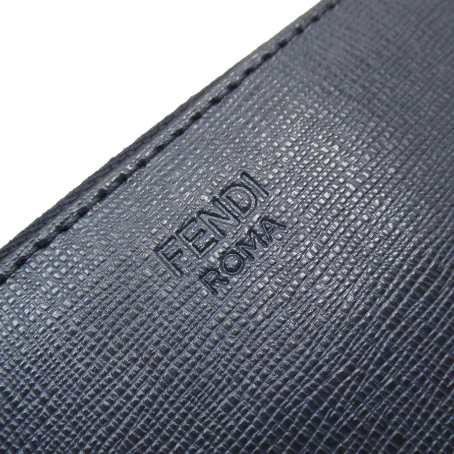 フェンディ FENDI クラッチバッグ モンスター レザー ネイビー 