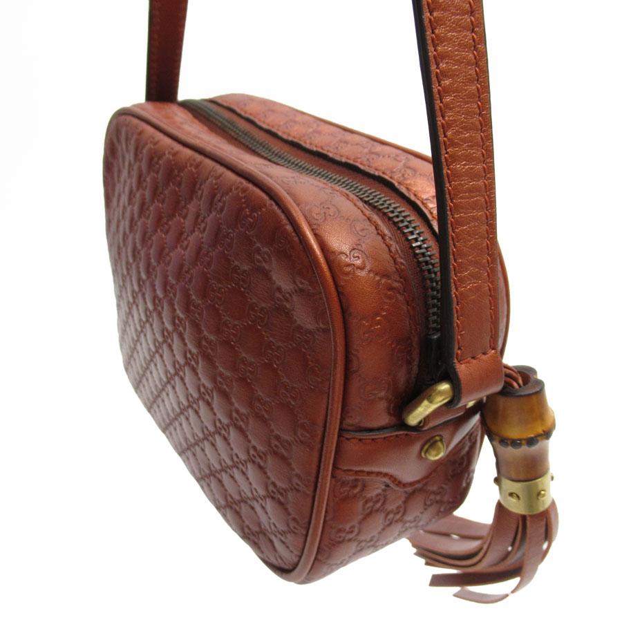 GUCCI ショルダーバッグ ブラウン【注目商品】 グッチ GUCCI ショルダーバッグ マイクログッチシマ レザー