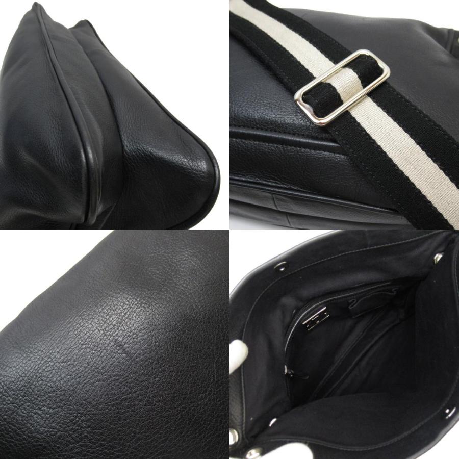 Bally（バリー） ショルダーバッグ レザー/キャンバス ブラック/ライト