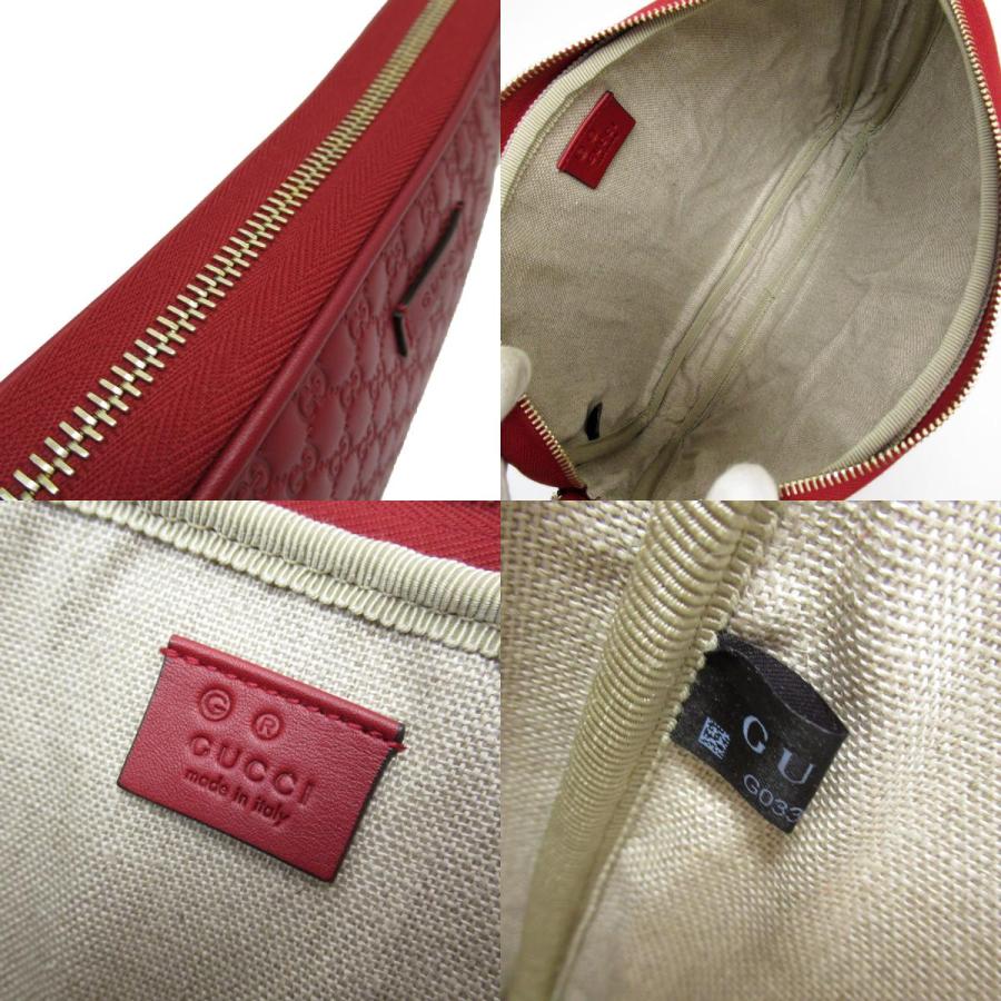 GUCCI（グッチ） クラッチバッグ グッチシマ レザー ダークレッド