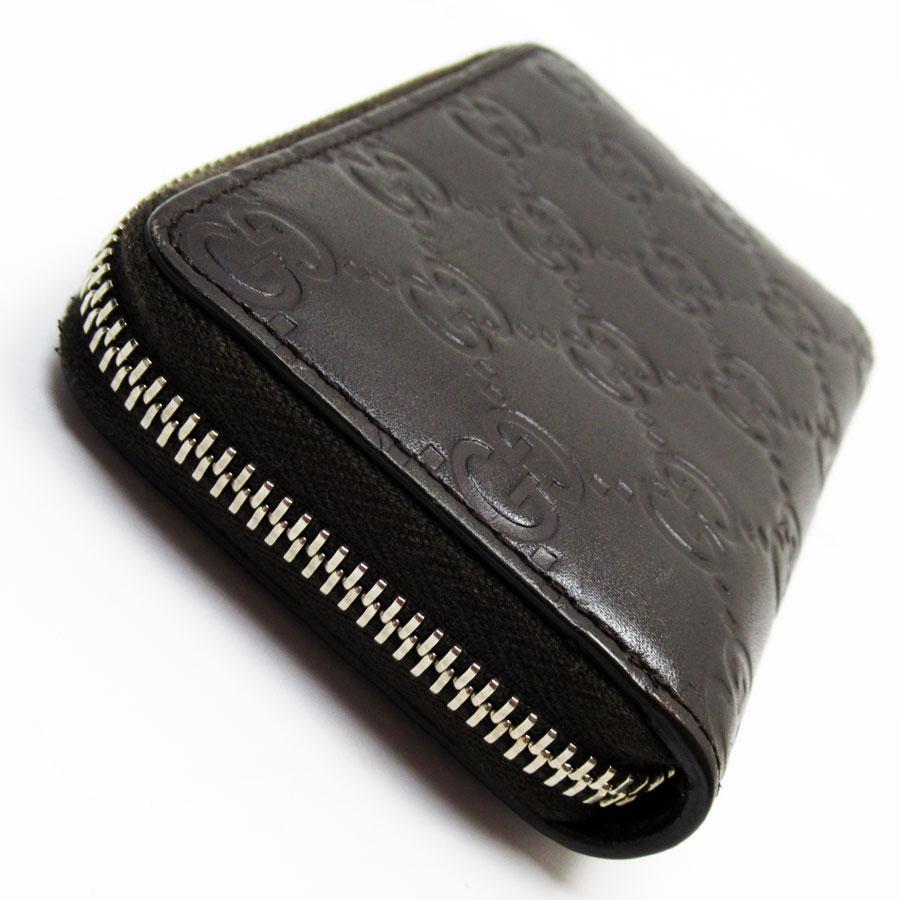 GUCCI（グッチ） カードケース コインケース グッチシマ レザー ダーク