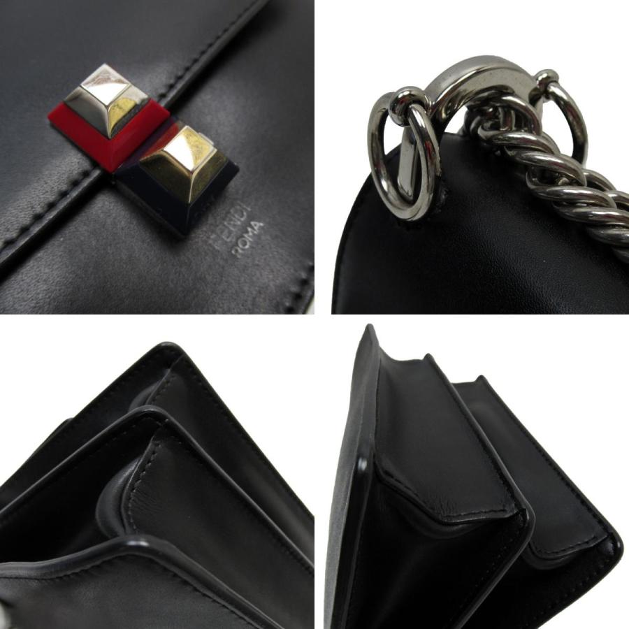 FENDI（フェンディ） ショルダーバッグ レザー ブラック : ブランド