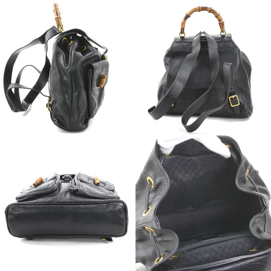 GUCCI グッチ リュック バンブー レザー ブラック : ブランド