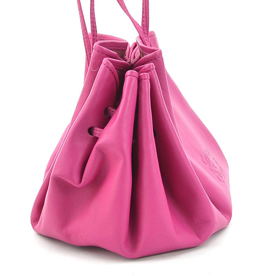 ロエベ LOEWE 斜め掛けショルダーバッグ アナグラム レザー マゼンタ ゴールド レディース 送料無料【中古】 w0941a LOEWE（ロエベ） 斜め掛けショルダーバッグ アナグラム レザー