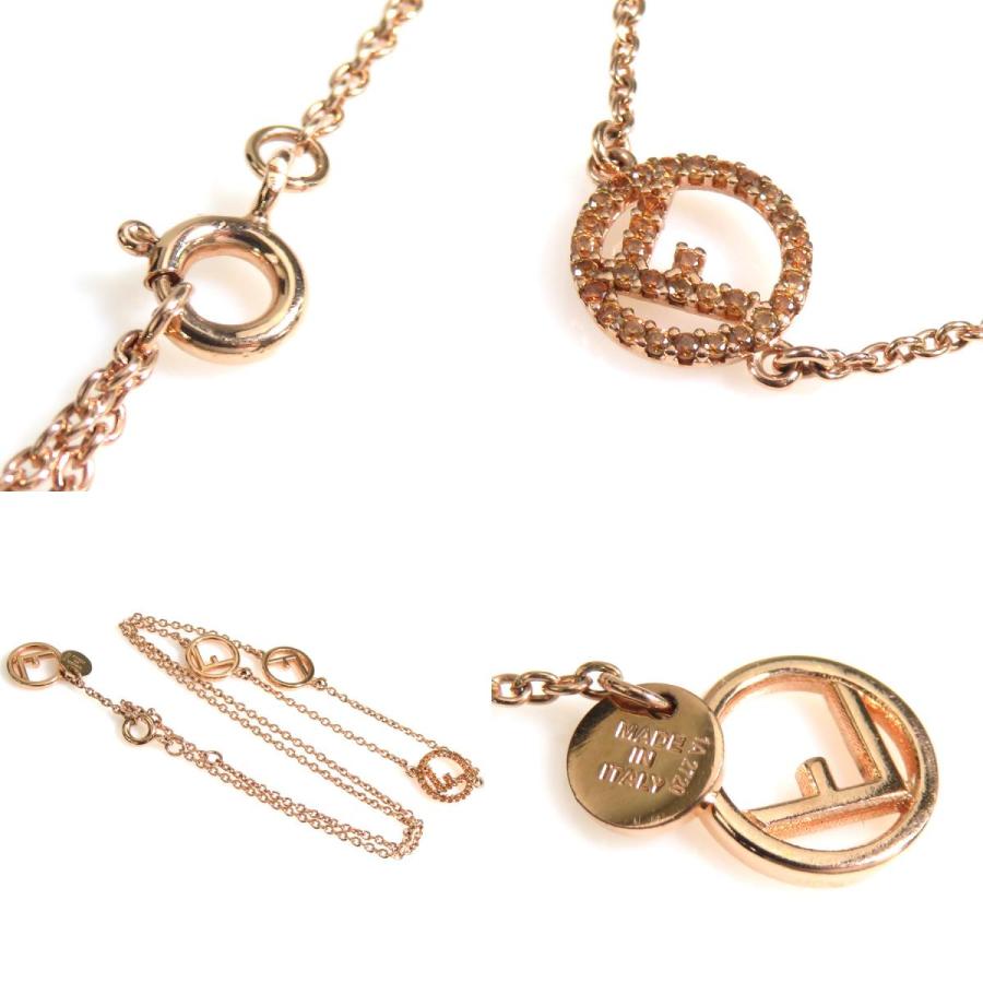 FENDI（フェンディ） ネックレス エフ イズ メタル/ラインストーン