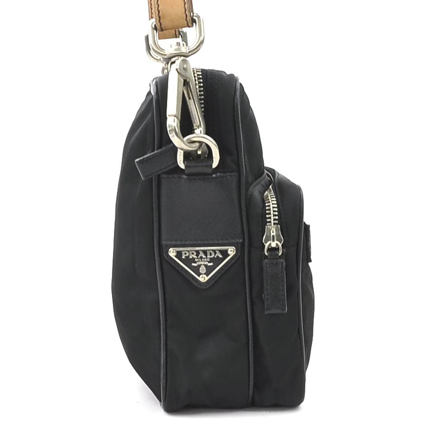 PRADA（プラダ） ショルダーバッグ ナイロン/レザー ブラック/ブラウン