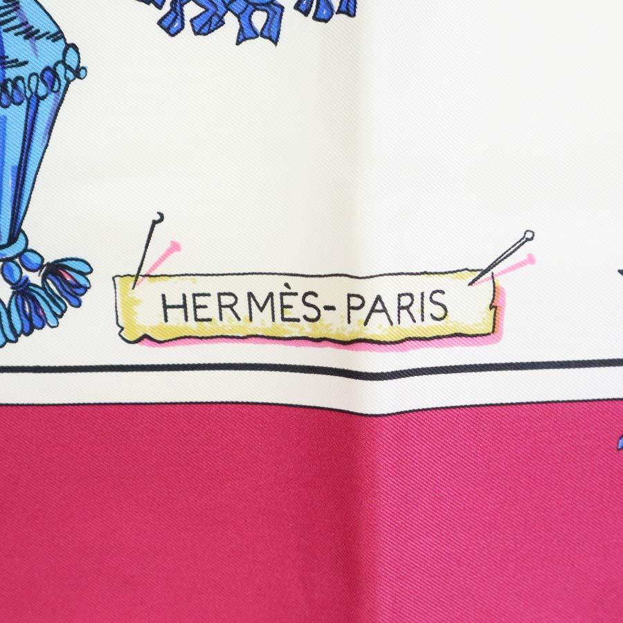 HERMES（エルメス） スカーフ カレ90 シルク マゼンタ/マルチカラー