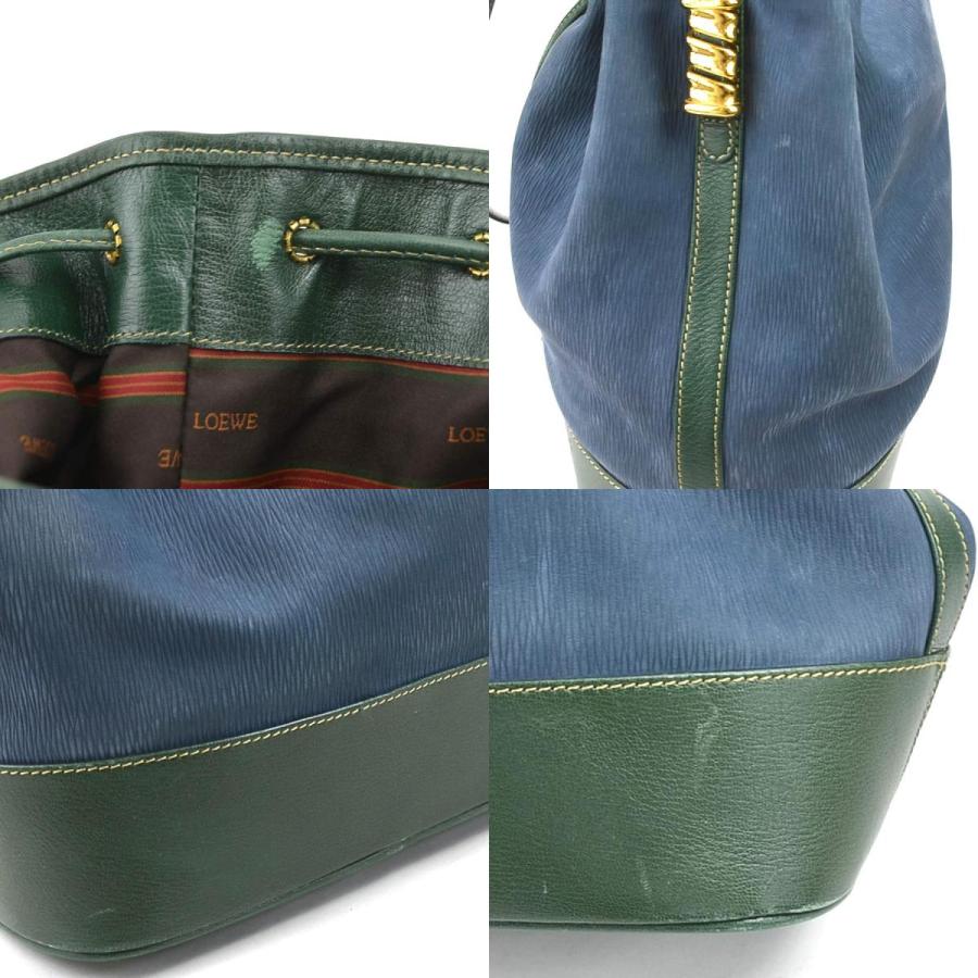 希少♡グリーン♡LOEWE ロエベ アナグラム ヌバックレザー ショルダー  