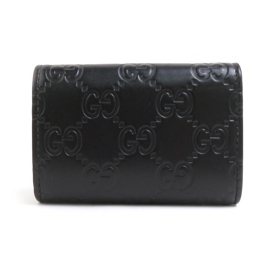 【美品】グッチ　キーケース6P レザー　シマ　ブラック 楽天市場】GUCCI グッチ グッチシマ GG柄 6連キーケース レザー