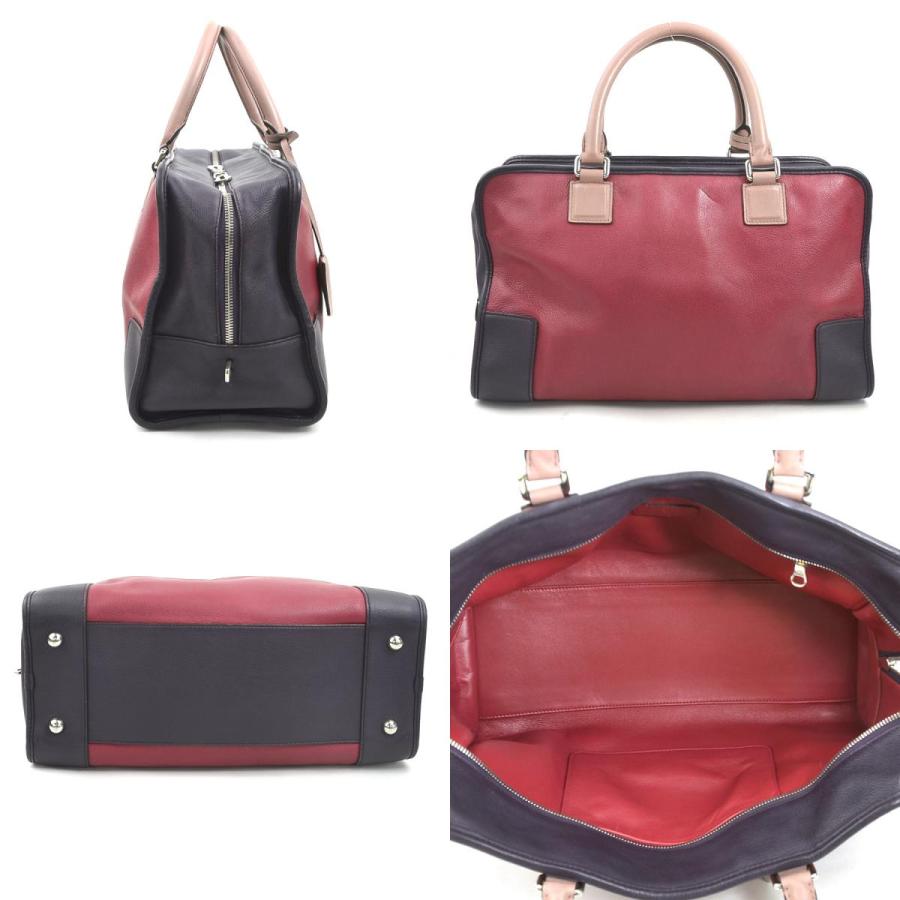 LOEWE（ロエベ） ハンドバッグ アマソナ レザー バーガンディ/ダーク 