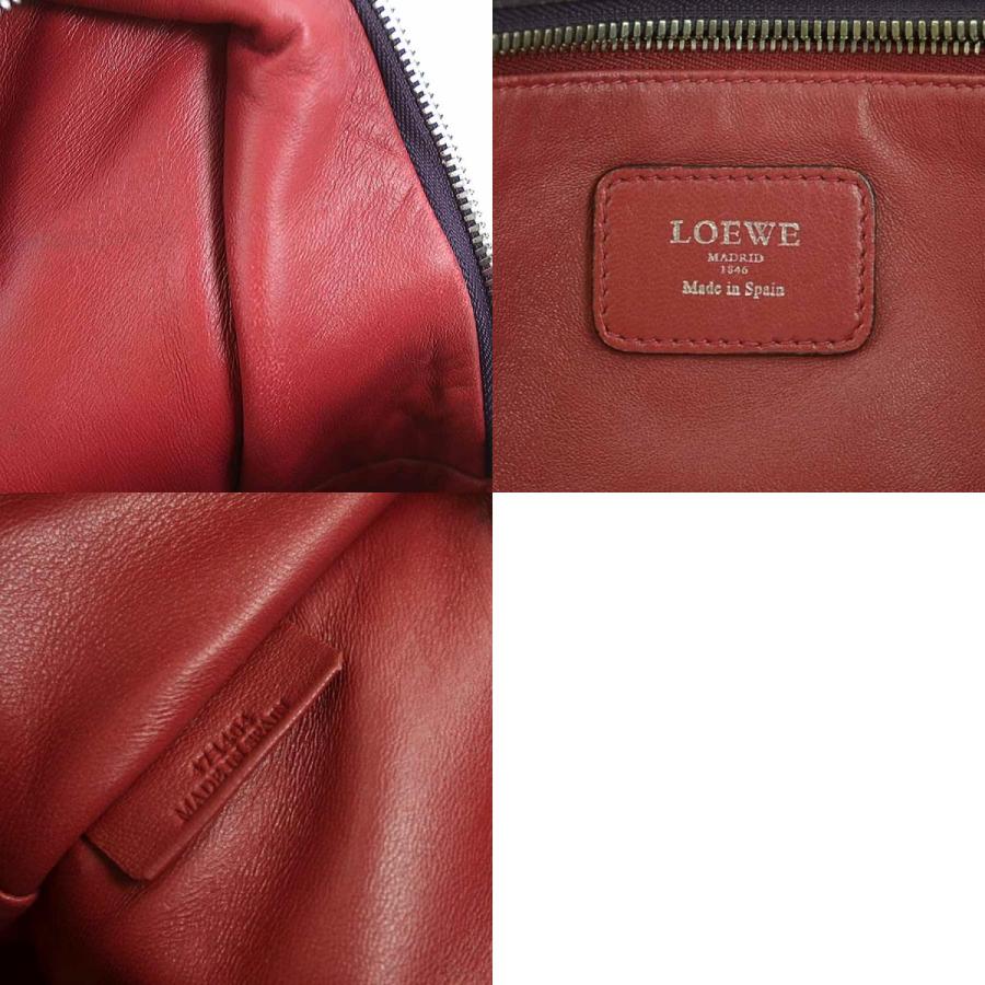LOEWE（ロエベ） ハンドバッグ アマソナ レザー バーガンディ/ダーク 