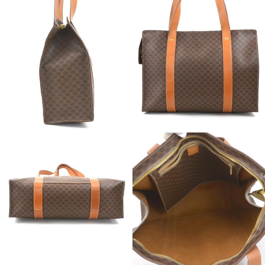 CELINE セリーヌ マカダム PVC レザー ショルダーバッグ ブラウン CELINE セリーヌ マカダム ショルダーバッグ ブラウン