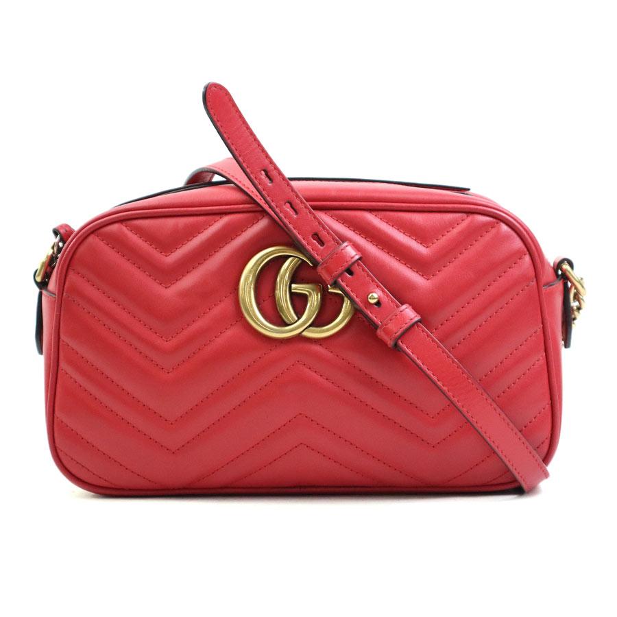 GUCCI（グッチ） 斜め掛けショルダーバッグ GGマーモント レザー