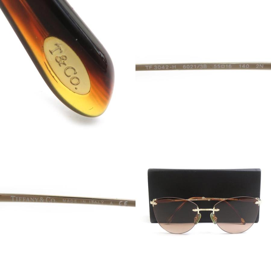 TIFFANY&Co. ティファニー サングラス プラスチック/メタル ブラウン  