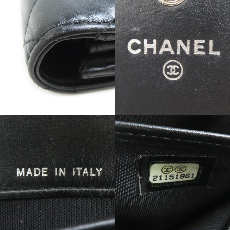 CHANEL シャネル 長財布 シンプリー CC マトラッセ レザー ブラック  