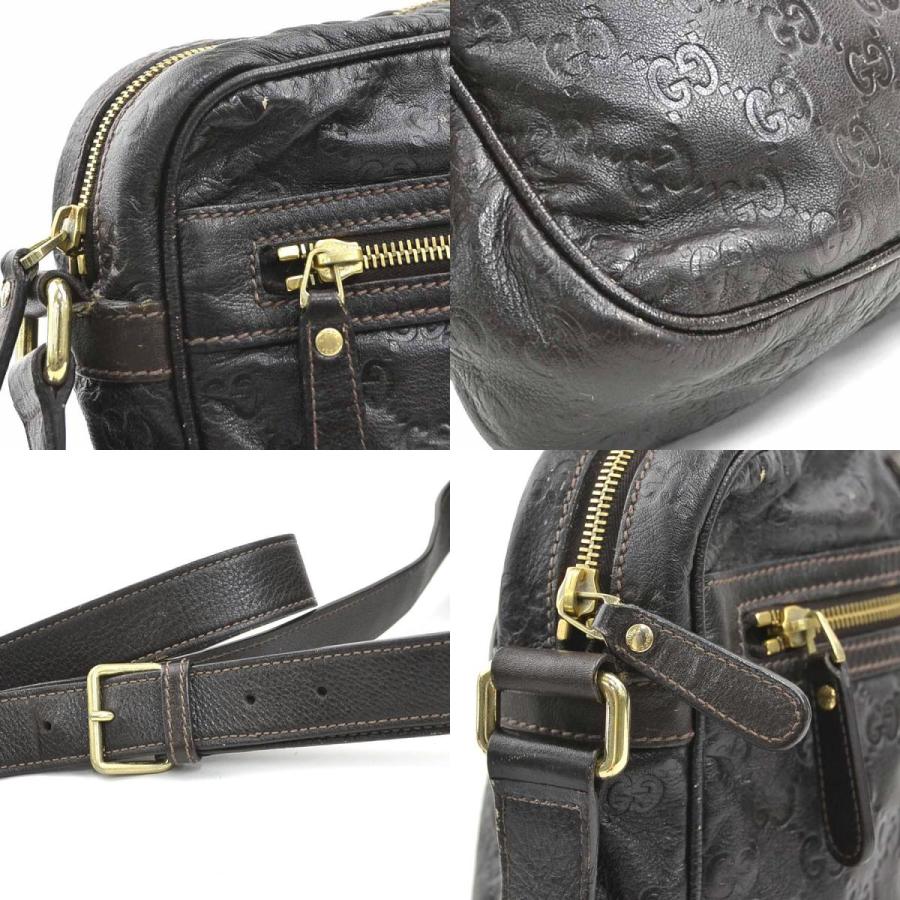 GUCCI シマレザー ダークブラウン ショルダーバッグ 楽天市場】【バッグ】GUCCI グッチ ショルダーバッグ レザー 斜め掛け