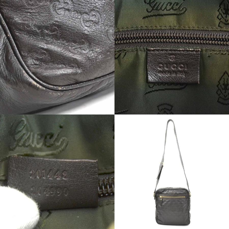 GUCCI シマレザー ダークブラウン ショルダーバッグ 楽天市場】【バッグ】GUCCI グッチ ショルダーバッグ レザー 斜め掛け
