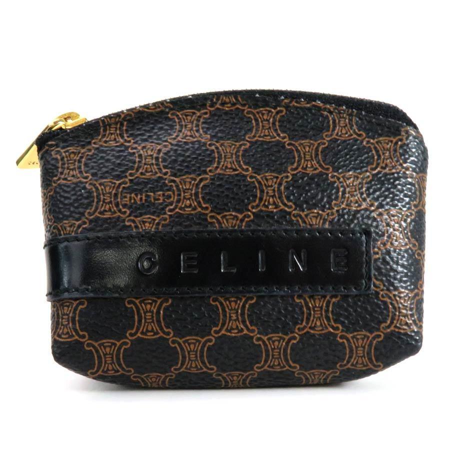 CELINE セリーヌ コインケース マカダム レザー ブラック 定番 CELINE セリーヌ コインケース マカダム レザー ブラック 定番