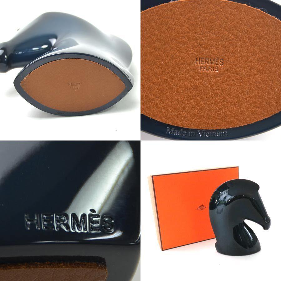HERMES エルメス ペーパーウェイト サマルカンド ラッカーxレザー