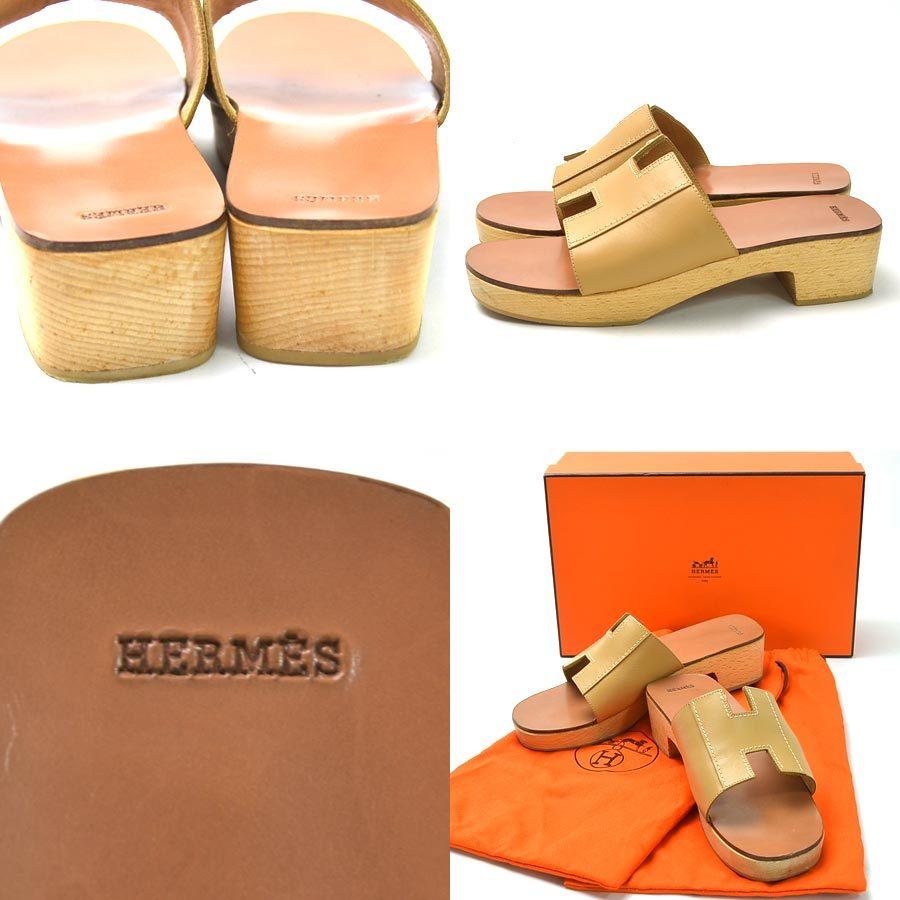 HERMÈS エルメス　ベージュ コンフォートサンダル　37 HERMÈS エルメス ベージュ コンフォートサンダル 37