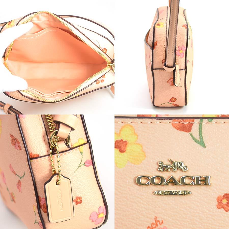 COACH（コーチ） 斜め掛けショルダーバッグ レザー サーモンピンク
