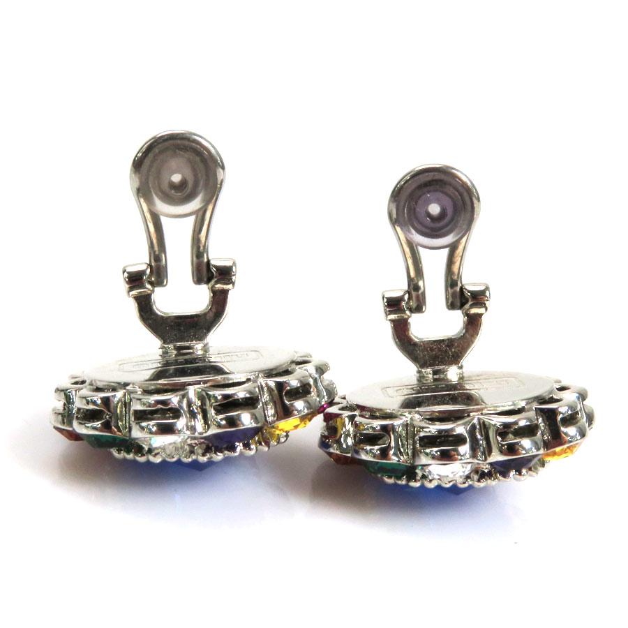 ミュウミュウ MIUMIU イヤリング ラインストーン パール ビジュー シルバー