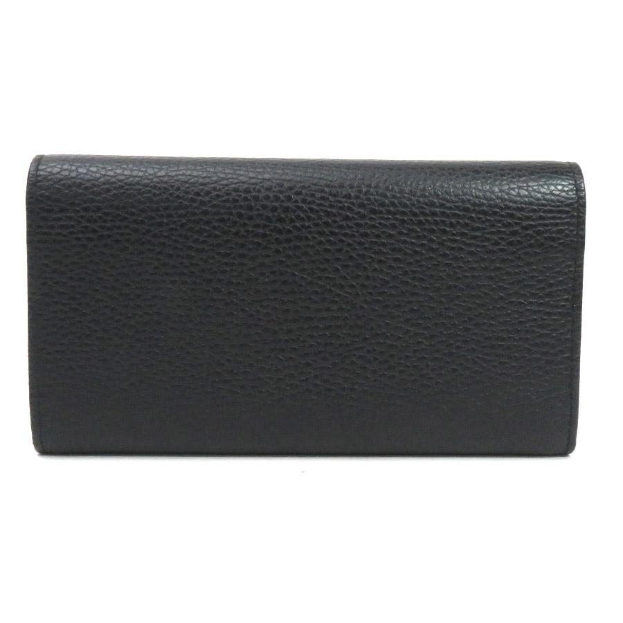 GUCCI（グッチ） 長財布 GG バタフライ レザーx金属素材 ブラックx