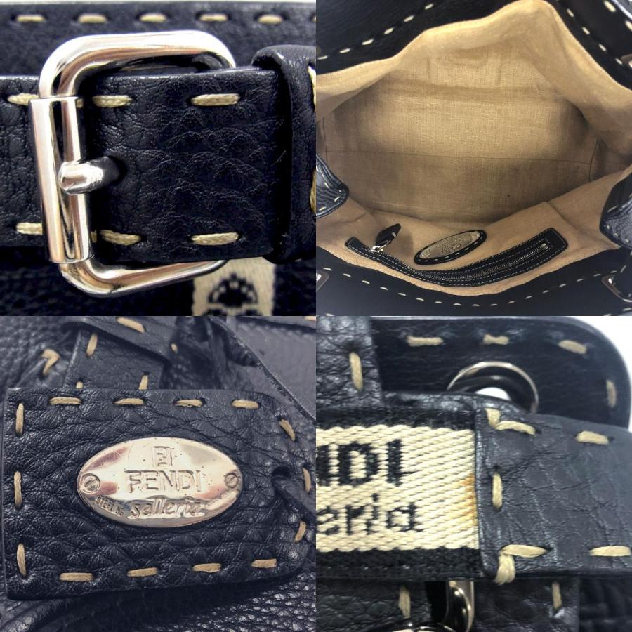 FENDI（フェンディ） ハンドバッグ セレリア レザー ブラック
