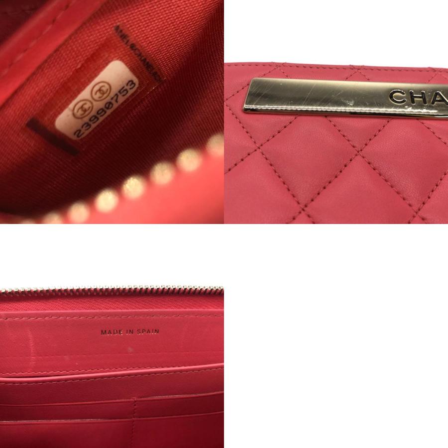 CHANEL（シャネル） ラウンドファスナー長財布 マトラッセ ラムスキン