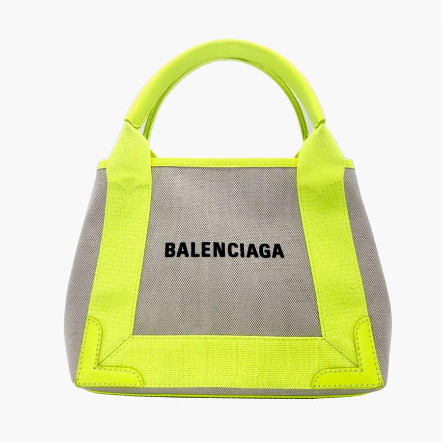 BALENCIAGA ベージュ ネイビー ハンドバッグ バレンシアガ ネイビーカバスM 白/黒/ベージュ系 レディース メンズ