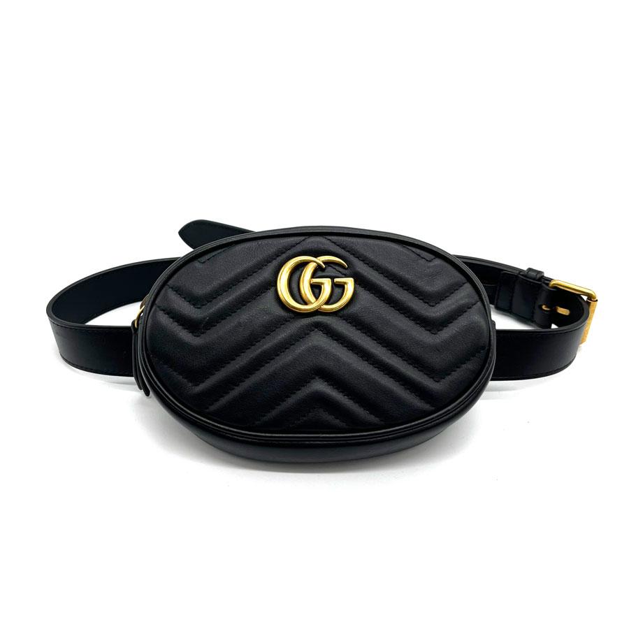 GUCCI グッチ ボディバッグ レザー ブラック : ブランドバリュー