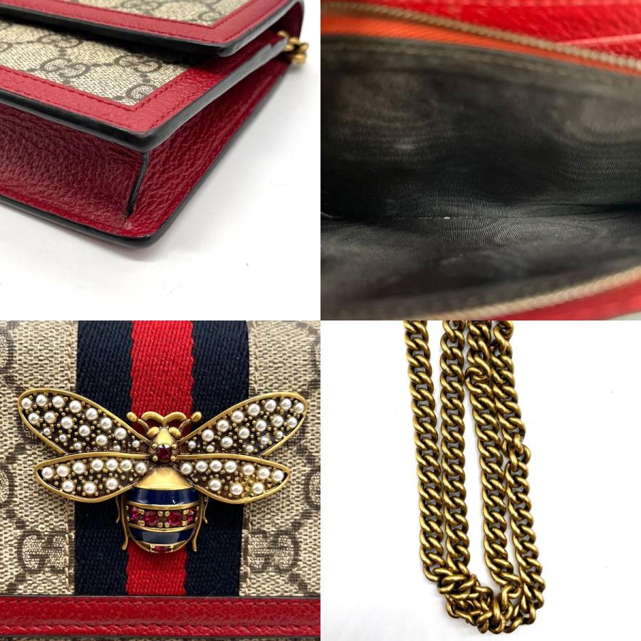 GUCCI（グッチ） ウォレットチェーン 斜め掛けショルダーバッグ GG