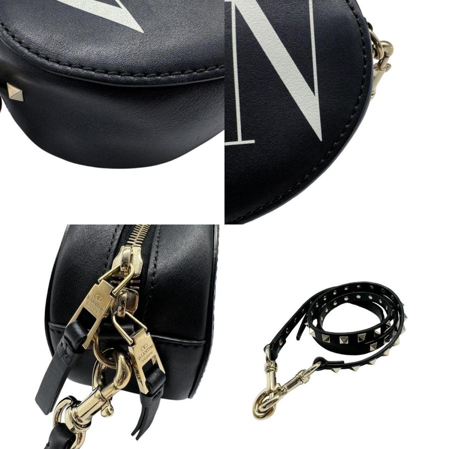 早い者勝【極美品】ヴァレンティノ　VLTN ショルダーバッグ　斜め掛け　男女　黒 早い者勝【極美品】ヴァレンティノ VLTN ショルダーバッグ 斜め掛け