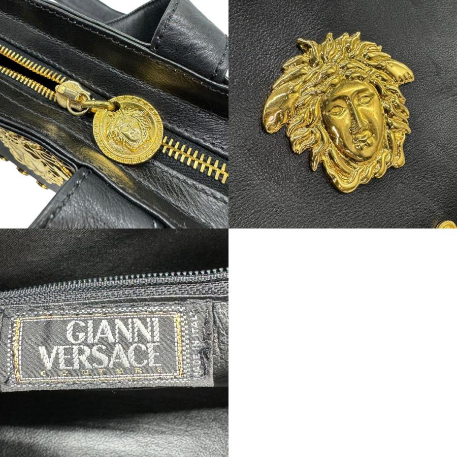 ジャンニ ヴェルサーチ Gianni Versace ショルダーバッグ メデューサ レザー ブラック｜brandvalue-store｜05