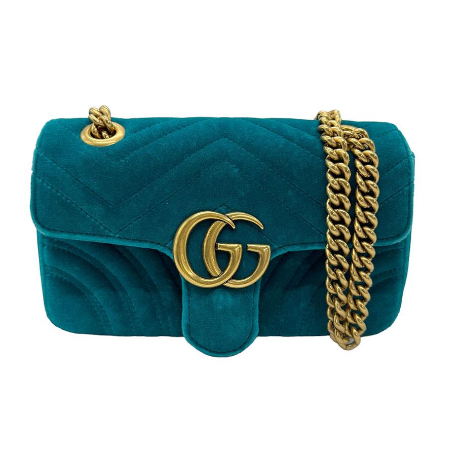 GUCCI（グッチ） ショルダーバッグ ベロア グリーン系 : ブランド