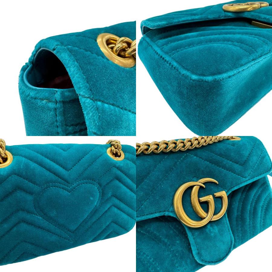 GUCCI（グッチ） ショルダーバッグ ベロア グリーン系 : ブランド
