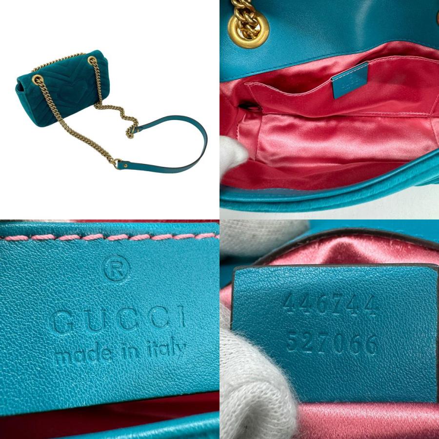 GUCCI（グッチ） ショルダーバッグ ベロア グリーン系 : ブランド 