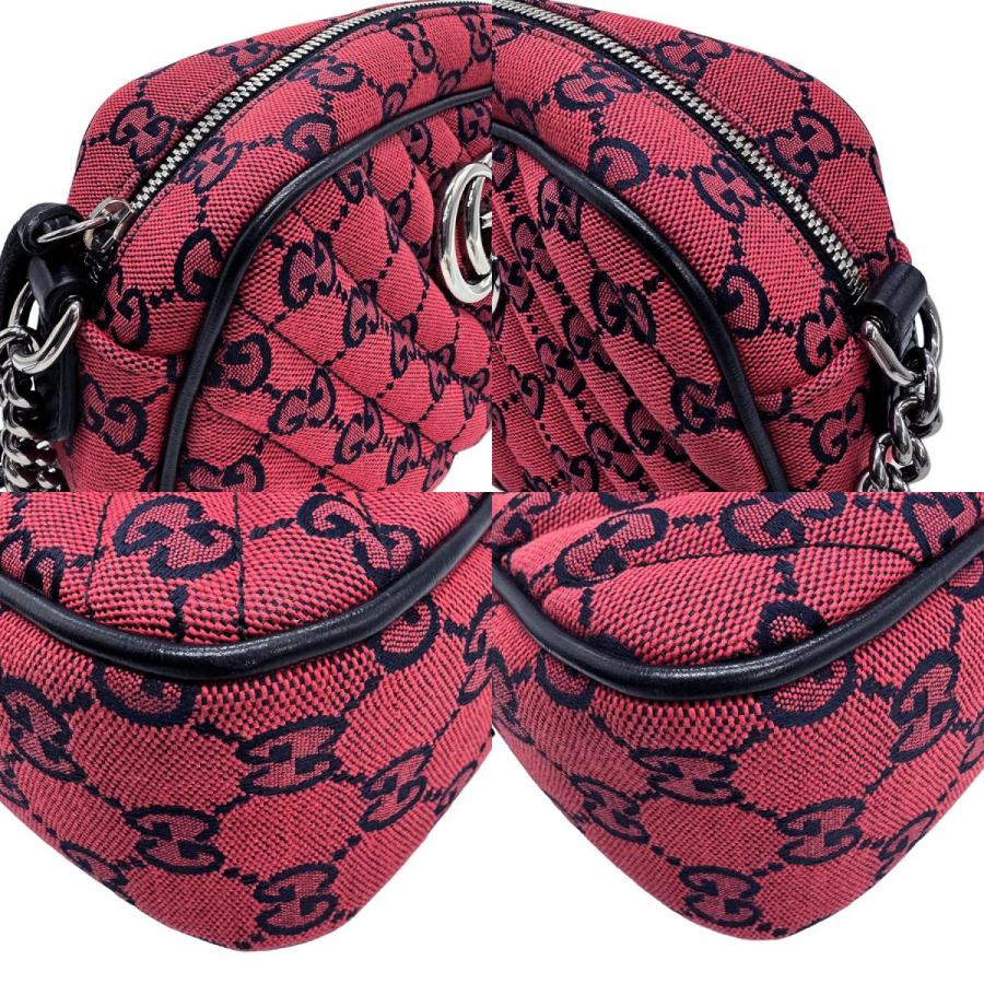 GUCCI（グッチ） ショルダーバッグ GGキャンバス レッド : ブランド