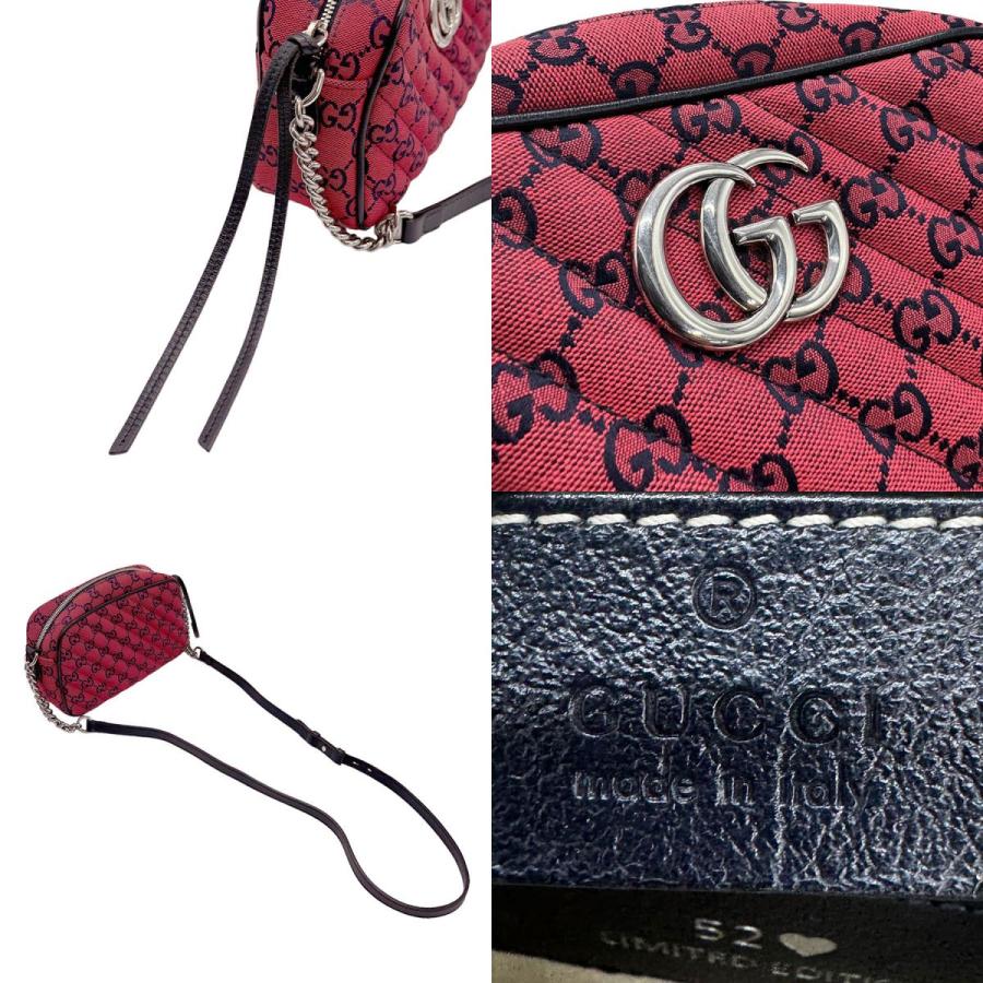 GUCCI（グッチ） ショルダーバッグ GGキャンバス レッド : ブランド